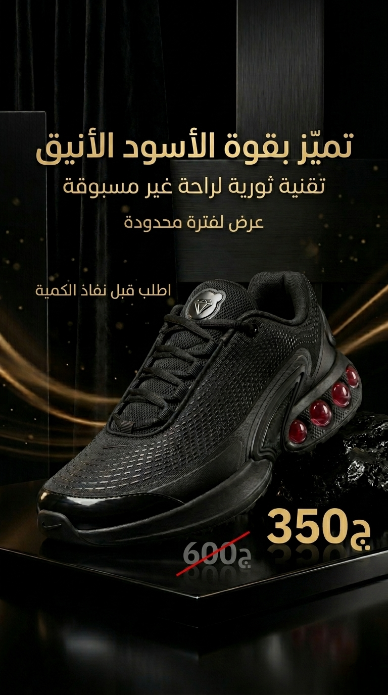 💥 حذاء يجمع بين الأناقة والراحة، مناسب لكل يومك بسعر مميز لفترة محدودة! 👟