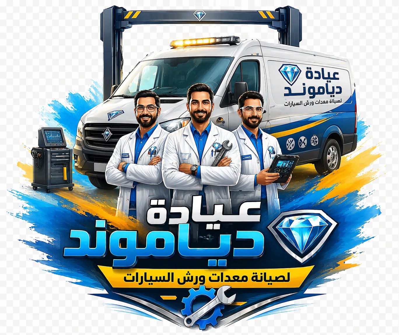 فريق الصيانة الخاص بشركة دياموند للتجارة والتوكيلات، والمتواجدة في السوق منذ عام 2004