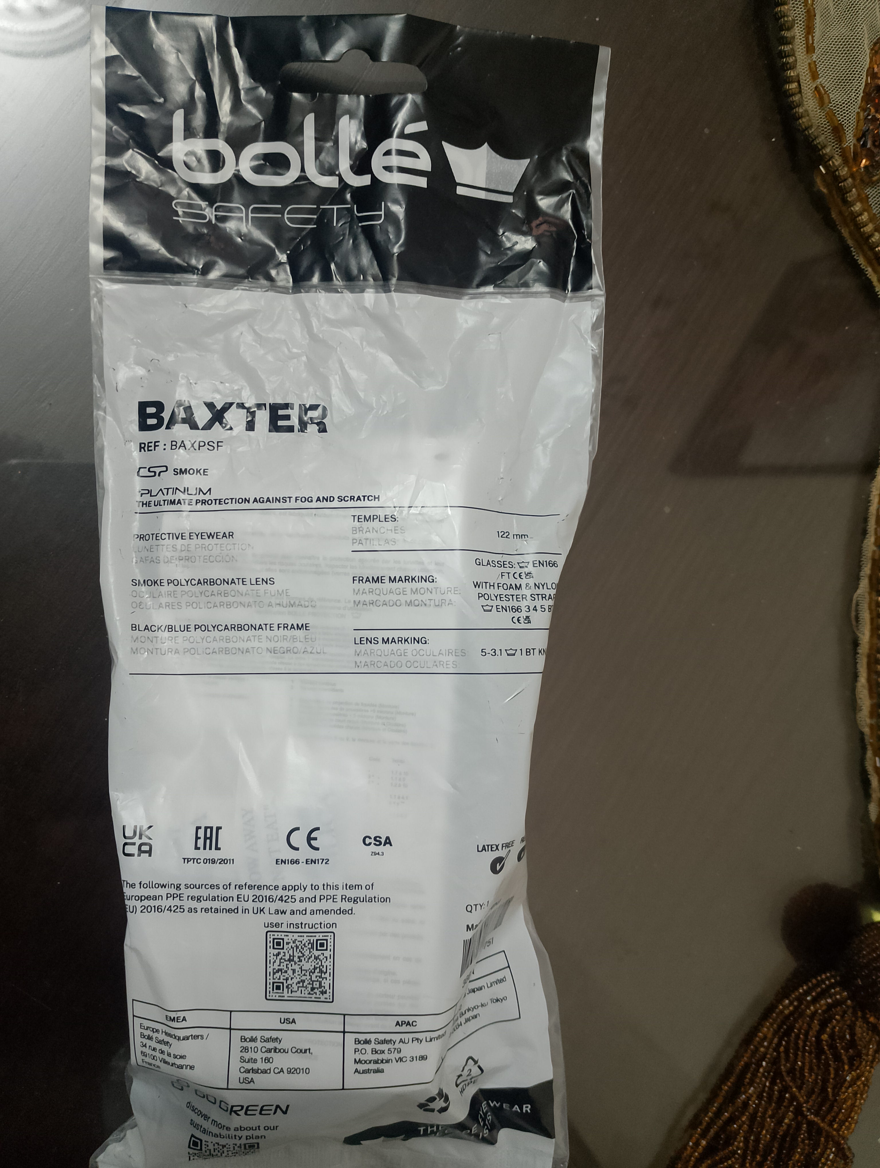 النسخة الشمسية من طراز(BoLLé Baxter) تحمى أيضا من أشعة الشمس