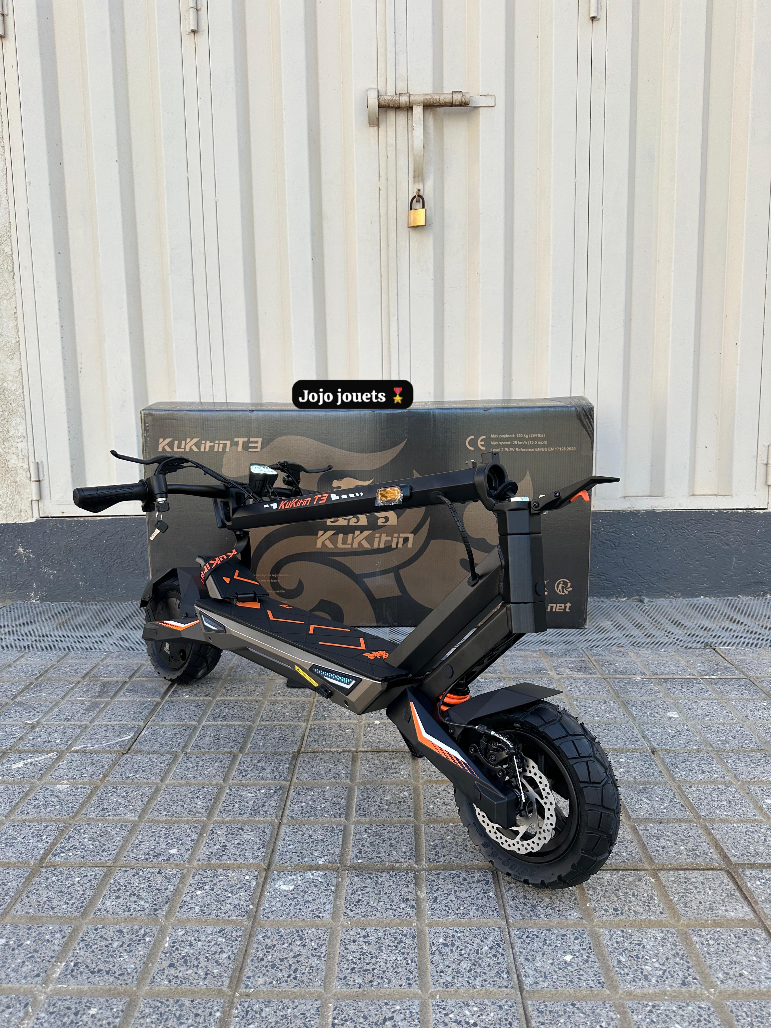 TROTTINETTE ÉLECTRIQUE KUKIRIN T3 800W⚡️ ✔️Batterie lithium 48V15.6Ah. ✔️Moteur Arrière Puissant 800W. ✔️Chargeur 54,6V2Ah. ✔️Autonomie 40-50Km. ✔️Vites