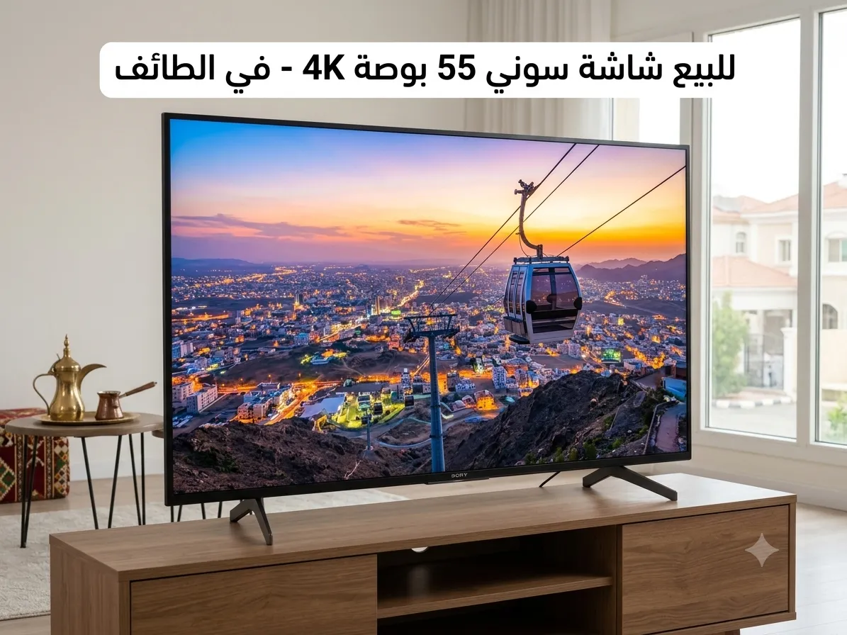 شاشة سوني (Sony) ذكية 55 بوصة 4K (موديل KD-55X8000H) في الطائف - حالة ممتازة