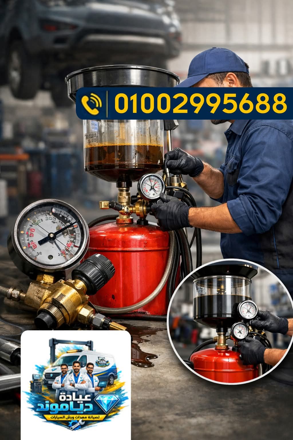فحص شامل لنظام الشفط بالكامل إصلاح أو تغيير العداد والمنظم