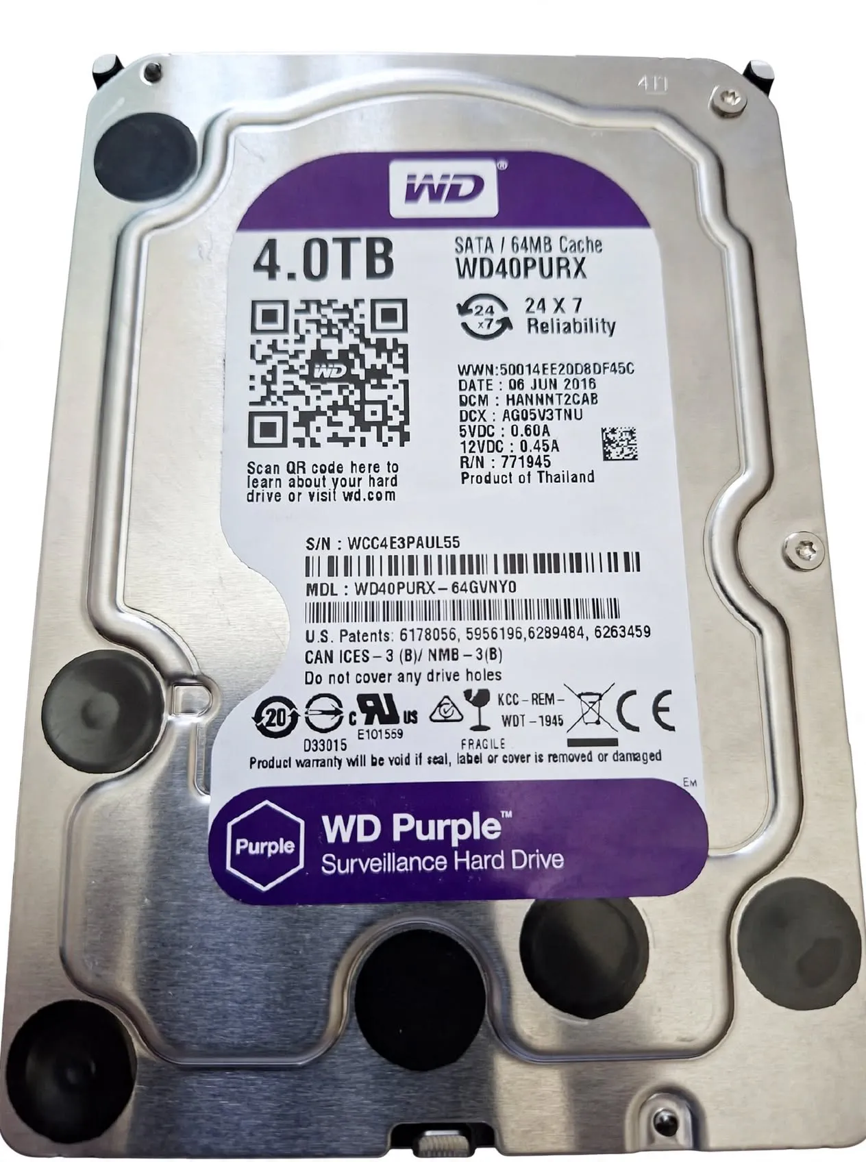 هاردات مراقبة WD Purple 4TB و Seagate 3TB - DVR/NVR
