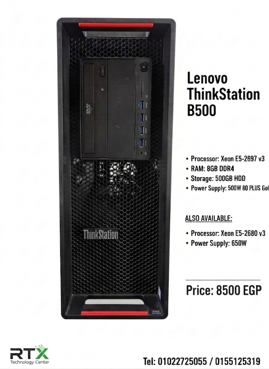 Lenovo ThinkStation P500 E5-2697 v3 Ram-8 harh 500 باور500وات80+جولد