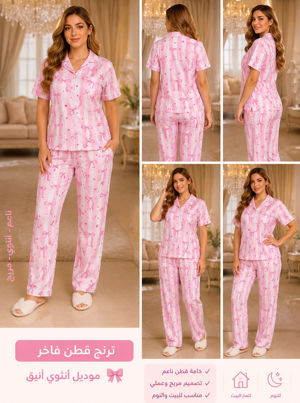 🎀بيجامة شي إن - كود 217 🎀 👚👖 سوت قطعتين