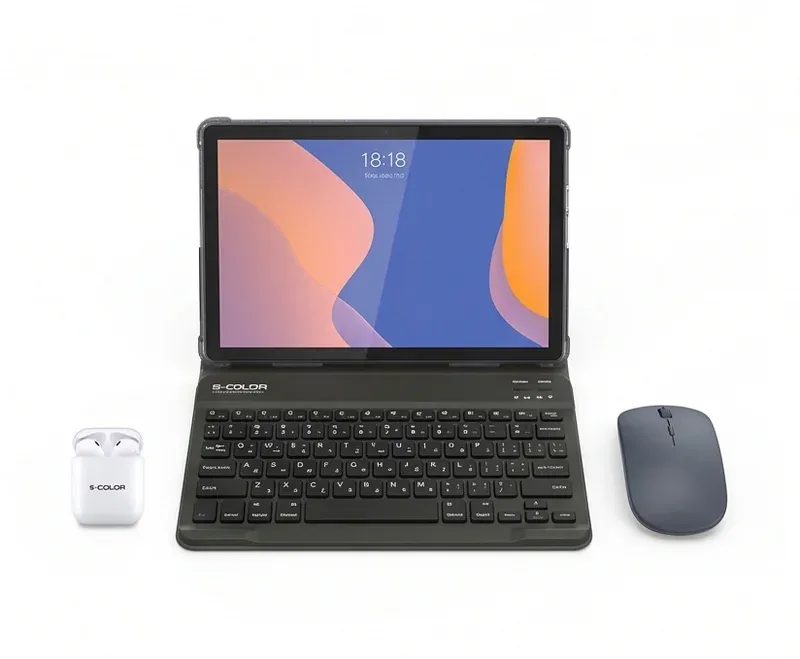 تابلت SColor GT90 Ultra - ساشة 10.1 بوصة مع كيبورد وماوس وملحقات متكاملة