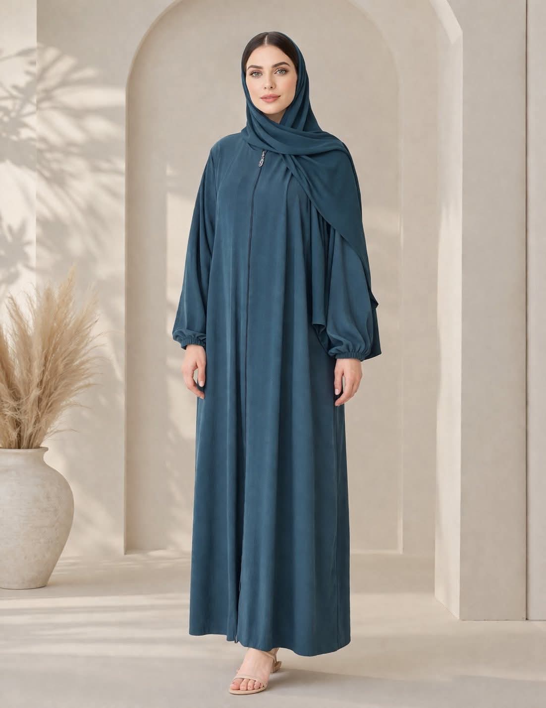 عباية أنيقة مع شال – ستايل راقي وناعم