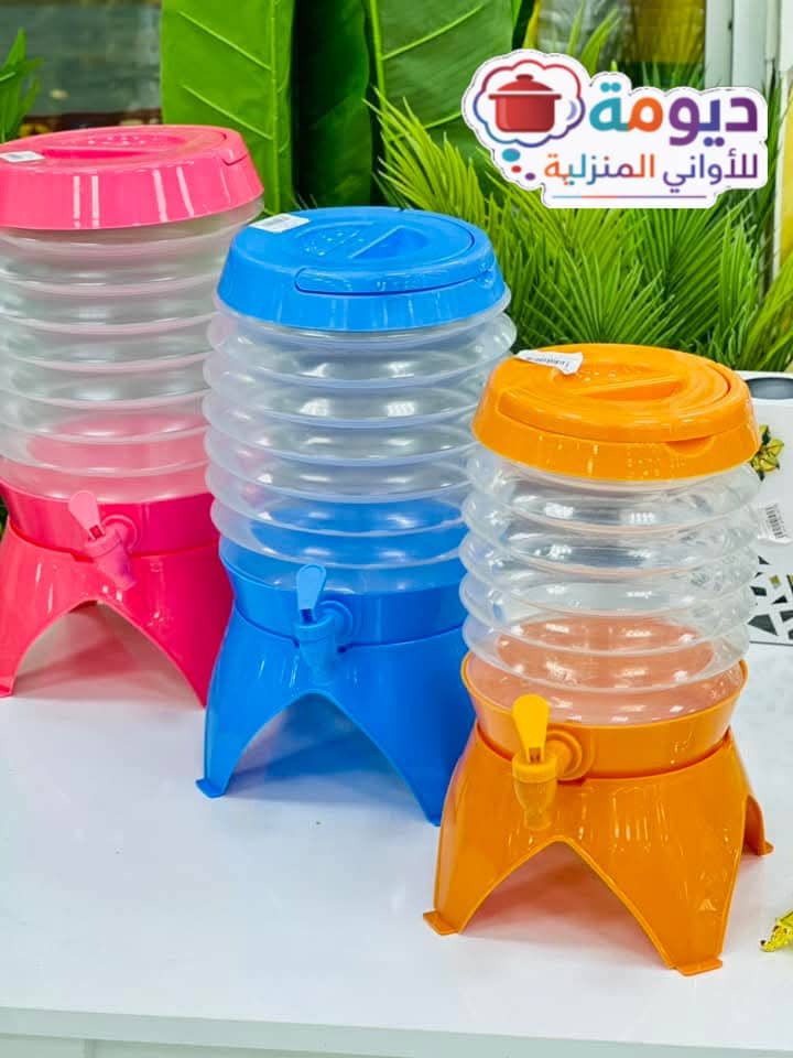🔹دسبنسر ماسورة ▫️شفاف بلاستك مقوى ▪️5 لتر ▪️قابل للطي 🔹السعر
